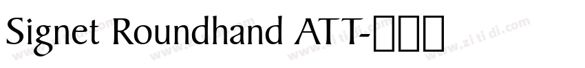 Signet Roundhand ATT字体转换